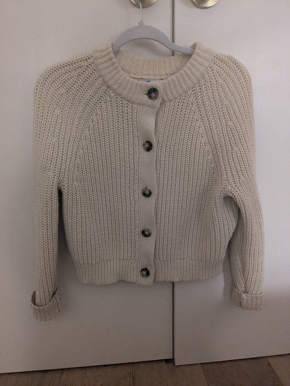 Madewell White Knit RaglanCardigan